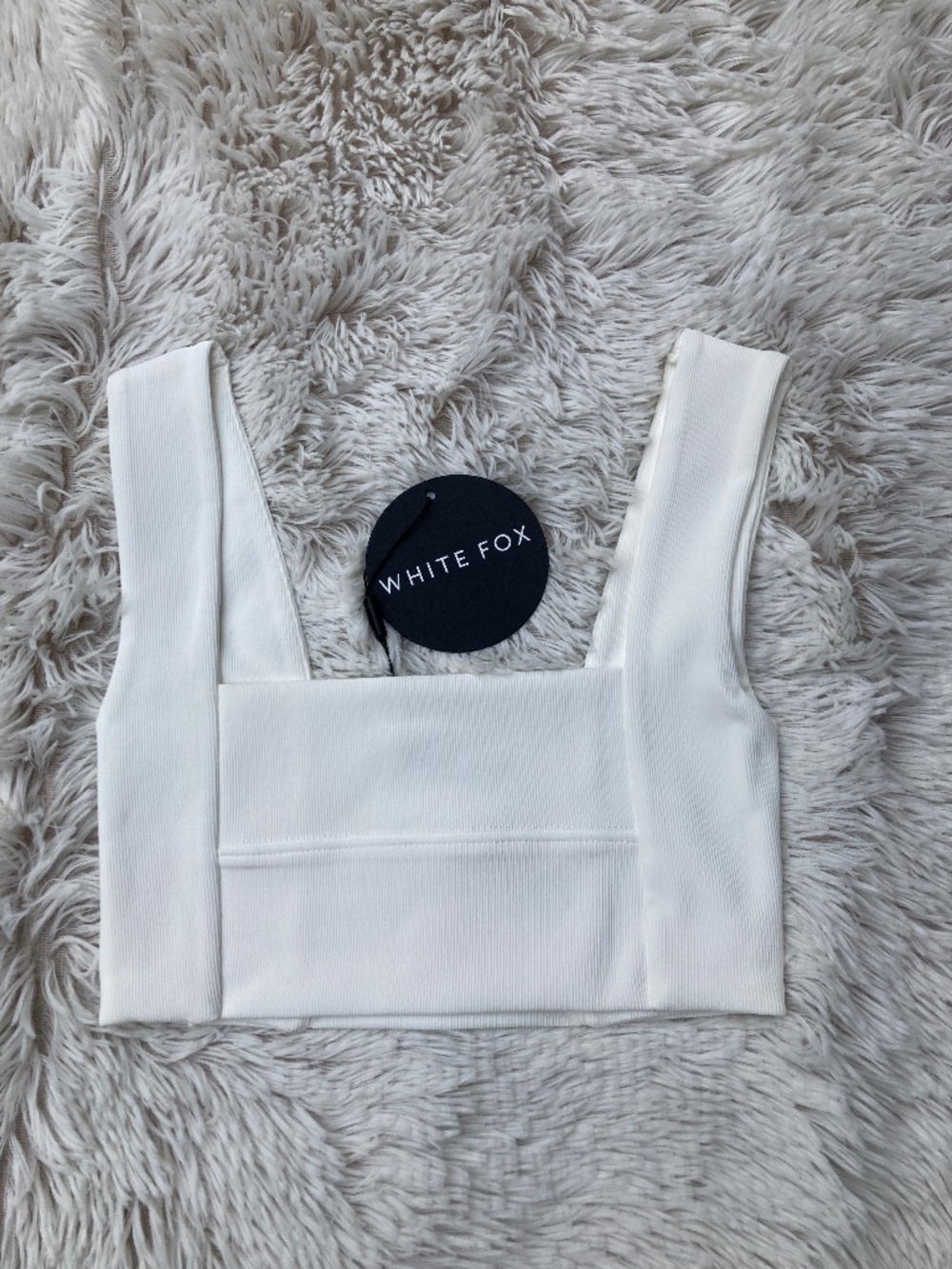NWT White Fox In The Mix Crop Top Size Small